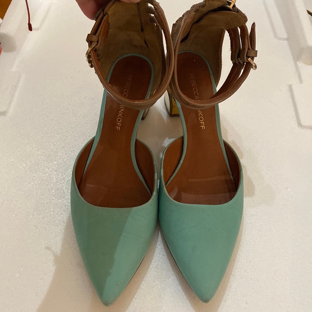 Rebecca Minkkoff pointy shoes block heel